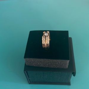 14k yellow ring 3 rings in one